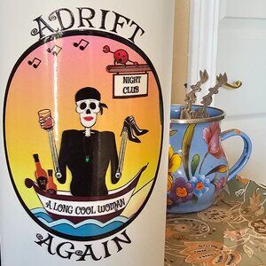 Adrift Again 16 oz Klean Kanteen Travel Mug | White | "A Long Cool Woman"